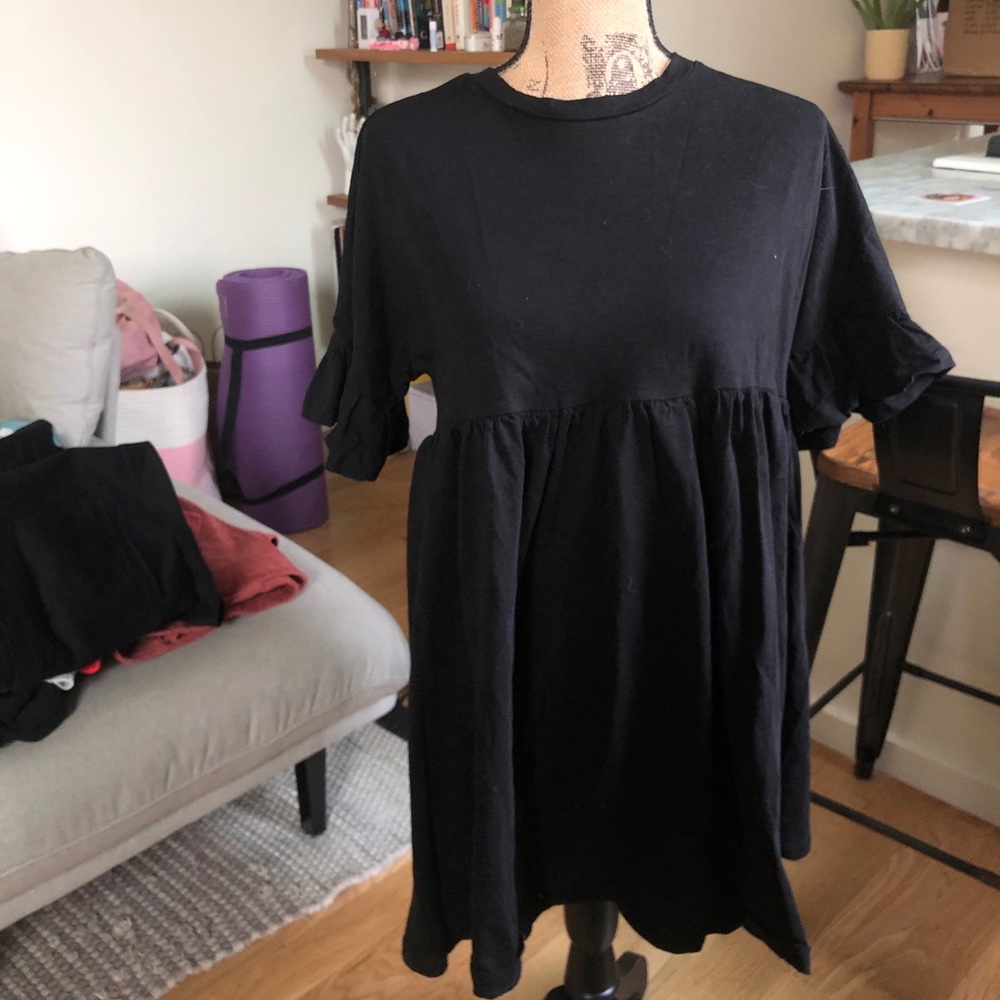 Ruffle Sleeve Black Asos Dress